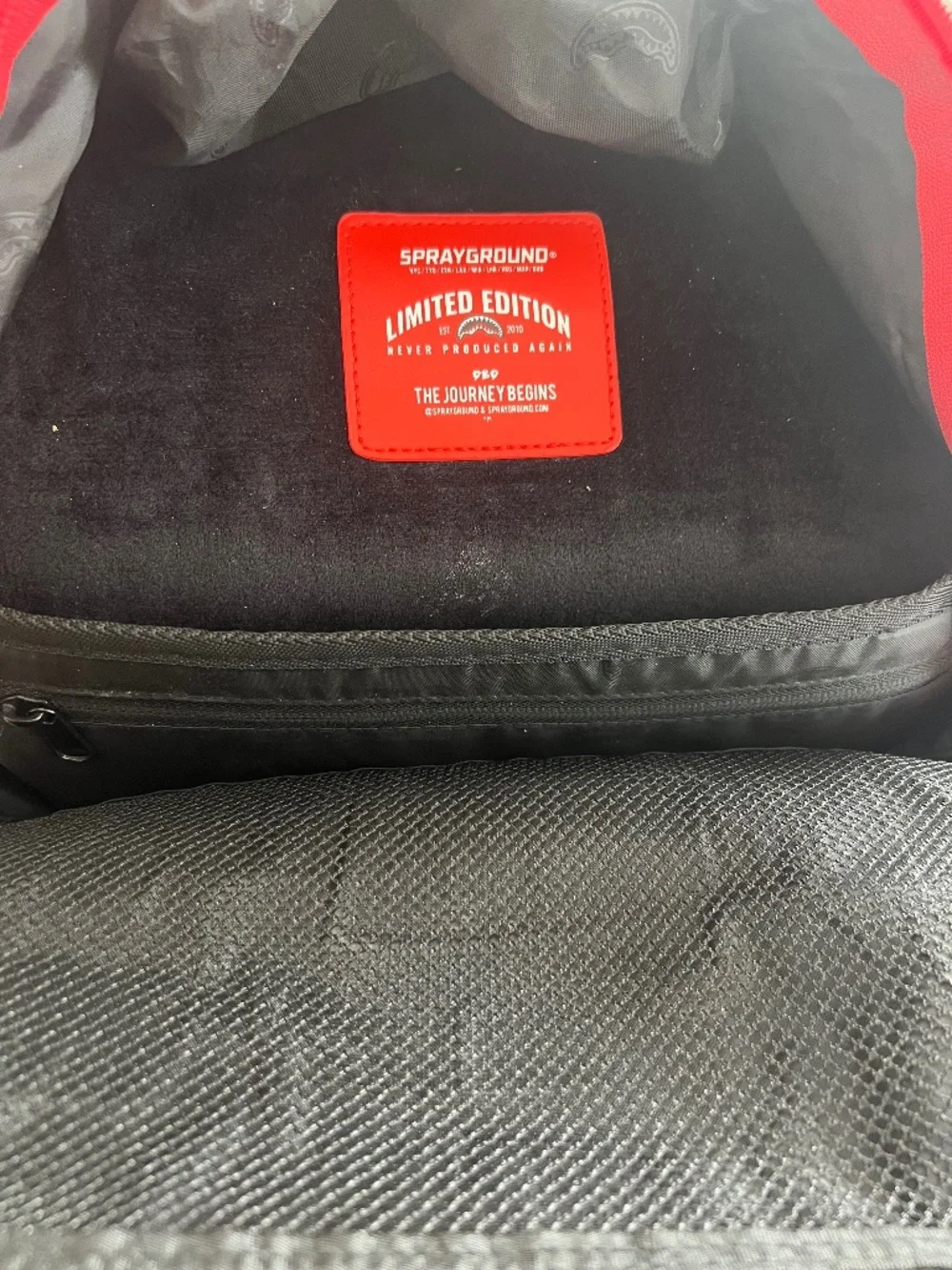 Limited edition spray ground knapsack